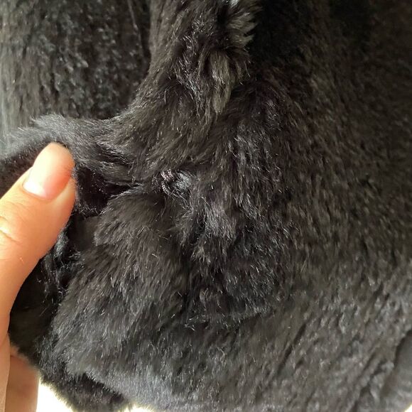 Theory Cherub Black Rabbit Fur Jacket Size XS - Picture 10 of 14